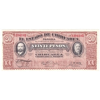 Mexico 1915 20 Pesos Note, Pick #S537b, AU Online