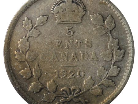 1920 Canada 5-Cents G-VG (G-6) Scratched, Cleaned or Impaired. Supply