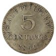 Puerto Rico 1896 5 Centavos Very Fine (VF-20) $ Fashion