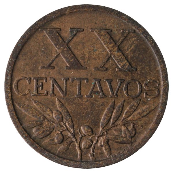 Portugal 1944 20 Centavos Extra Fine (EF-40) Online