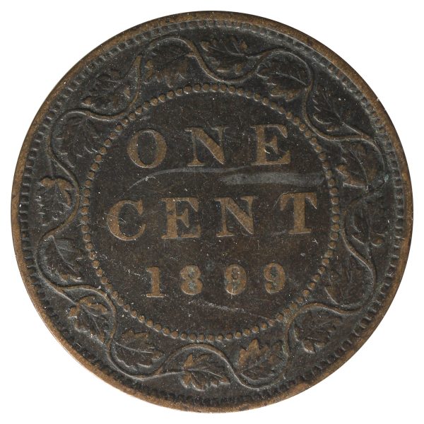 1899 Canada 1-Cent F-VF (F-15) Scratched, Cleaned or Impaired. Supply