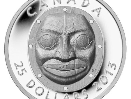 RDC 2013 Canada $25 Grandmother Moon Mask Fine Silver (No Tax) Impaired Online Hot Sale