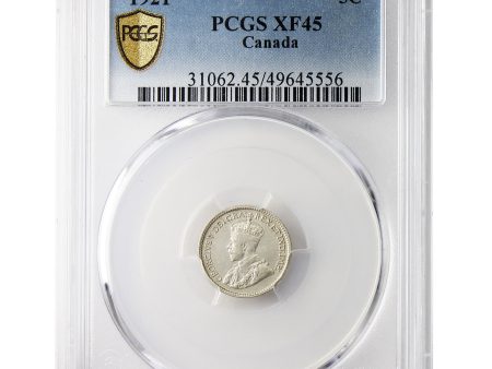 1921 Canada 5-cents PCGS Certified XF-45 NO Credit Cards PayPal For Discount