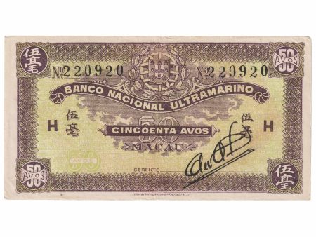 Macau 1944 50 Avos Note, Pick #21, VF-EF Online