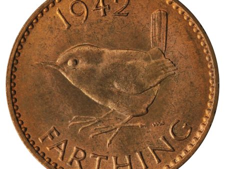 Great Britain 1942 Farthing Brilliant Uncirculated (MS-63) Supply