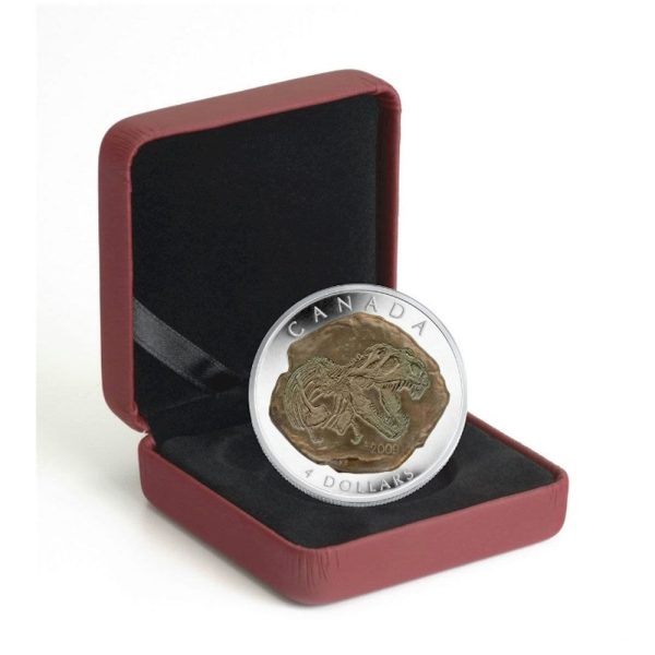 RDC 2009 Canada $4 Dinosaur Collection - Tyrannosaurus Rex Fine Silver (No Tax) impaired Hot on Sale