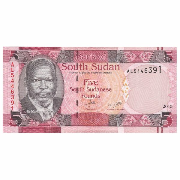 South Sudan 5 Pound Note, Pick #6, UNC on Sale