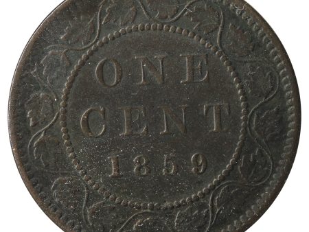 1859 Canada N9 1-Cent Extra Fine (EF-40) Scratched, Cleaned or Impaired. For Sale