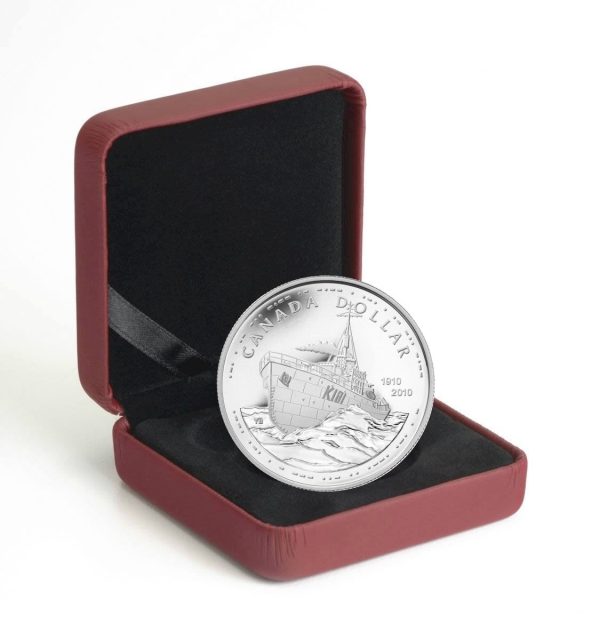 RDC 2010 Canadian Navy Centennial Proof Sterling Silver Dollar (Missing Sleeve) Cheap