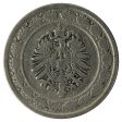 German Empire 1888F 20 Pfennig Very Fine (VF-20) For Sale