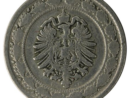 German Empire 1888F 20 Pfennig Very Fine (VF-20) For Sale