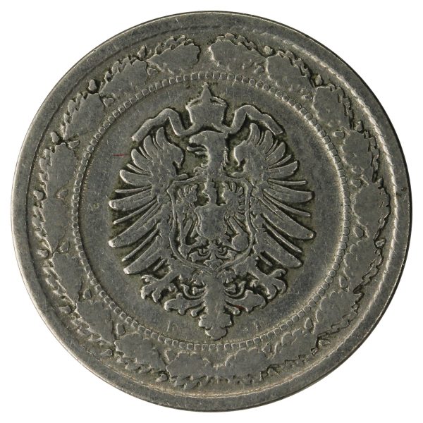 German Empire 1888F 20 Pfennig Very Fine (VF-20) For Sale