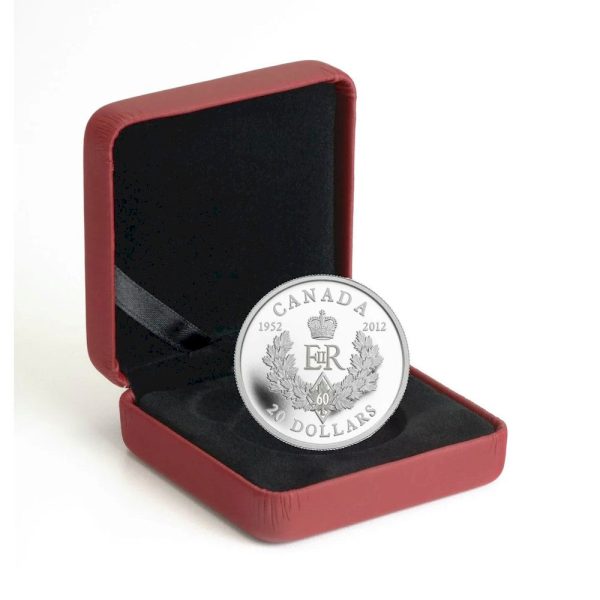 RDC 2012 Canada $20 Queen s Diamond Jubilee - Royal Cypher Silver (No Tax) Impaired Online