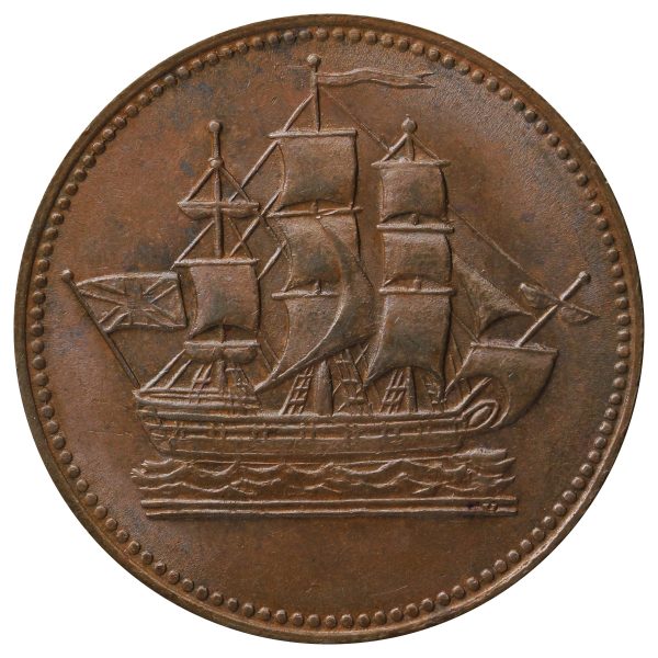 PE-10-30 (1835) PEI Ships Colonies & Commerce Brilliant UNC (MS-63) Lustrous Brown $ Online Hot Sale