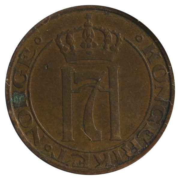 Norway 1939 5 Ore Extra Fine (EF-40) Impaired Supply