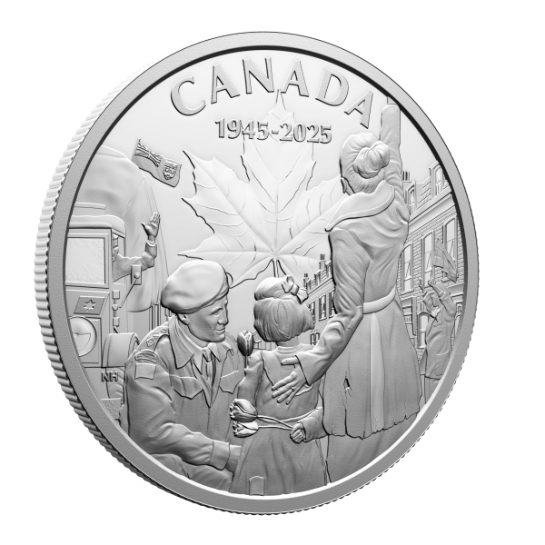 2025 Canada $20 80th Anniversary of the End of WWII in Europe Fine Silver (No Tax) on Sale