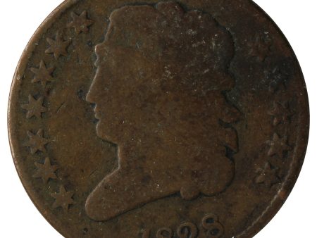 1828 12 Stars USA Half Cent Good (G-4) $ For Discount