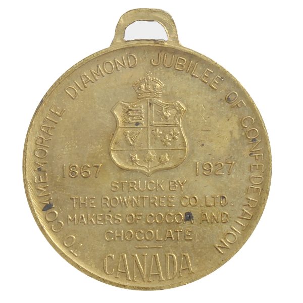 1927 Rowntree Co. Diamond Jubilee of Confederation Medal (Spots) Cheap