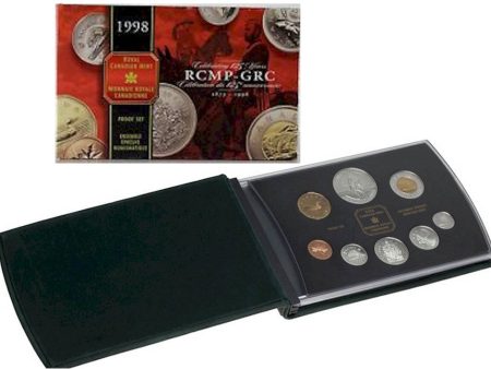 RDC 1998 Canada Royal Canadian Mounted Police Proof Double Dollar Set (silver coins toned) Hot on Sale