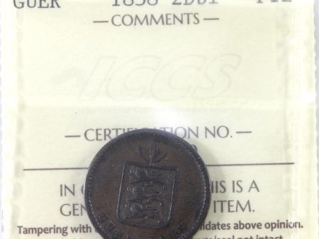 Guernsey 1858 2 Doubles ICCS Certified F-12 Discount