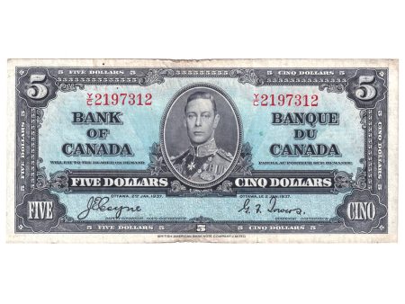 BC-23c 1937 Canada $5, Coyne-Towers, F-VF (Stain, tears, or damaged) Supply