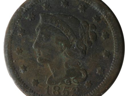 1852 USA Cent Very Fine (VF-20) Impaired on Sale