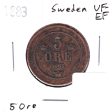 Sweden 1883 5 Ore VF-EF (VF-30) Fashion