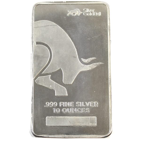 Silver GoldBull 10oz Fine Silver .999 Bar (No Tax) Online now