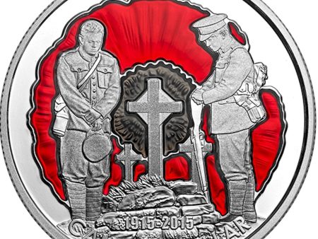 RDC 2015 Canada $1 100th Ann. In Flanders Fields Limited Edition (No Tax) impaired on Sale