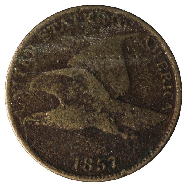 1857 Flying Eagle USA Cent VG-F (VG-10) Impaired For Sale