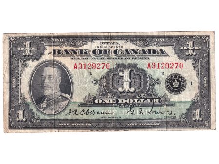 BC-1 1935 Canada $1 Osborne-Towers, English, Series A, VF (Damaged) For Cheap