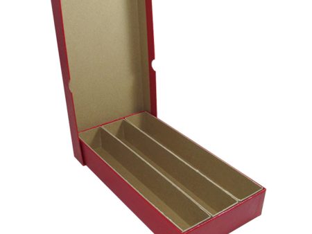 10 inch Storage Box for cardboard 1.5 x 1.5 holders - Triple Row (Red) Hot on Sale