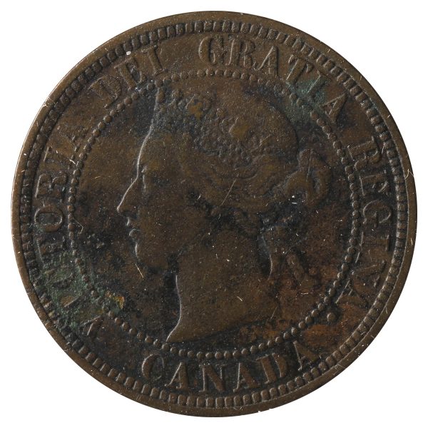 1881H Obv.1 Canada 1-Cent Very Fine (VF-20) Scratched, Cleaned or Impaired. Supply