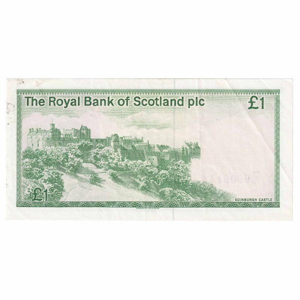 Scotland 1985 Royal Bank of Scotland 1 Pound Note, SC831b, EF-AU on Sale