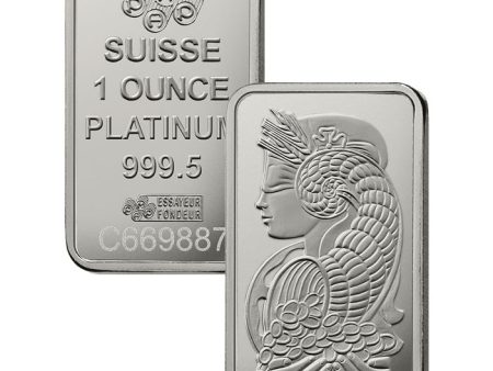 PAMP Suisse 1oz Lady Fortuna .9995 Platinum Bar (TAX Exempt) - Bar ONLY For Sale