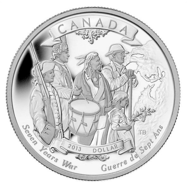 RDC 2013 Canada End of the 7 Years War Proof Silver Dollar (No Tax) impaired Online