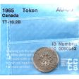 TT-10.2B 1965 Canada 10-cent Test Token CCCS Certified AU-50 For Cheap