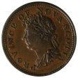 NS-1A4 1823 Nova Scotia George IV Thistle Half Penny Token Almost Uncirculated (AU-50) $ Online Sale