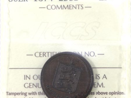 Guernsey 1874 2 Doubles ICCS Certified EF-40 For Discount