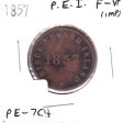 PE-7C4 1857 PEI Self Government & Free Trade Bank Token F-VF (F-15) Impaired Online