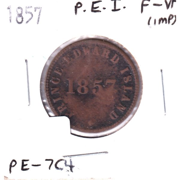 PE-7C4 1857 PEI Self Government & Free Trade Bank Token F-VF (F-15) Impaired Online