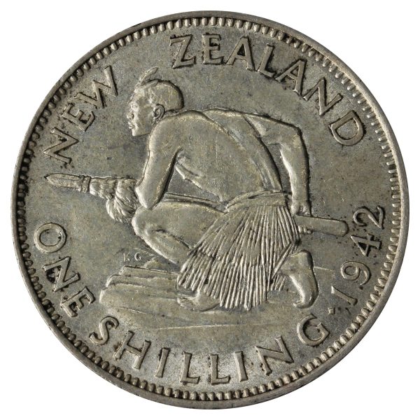 New Zealand 1942 Shilling EF-AU (EF-45) Online Hot Sale