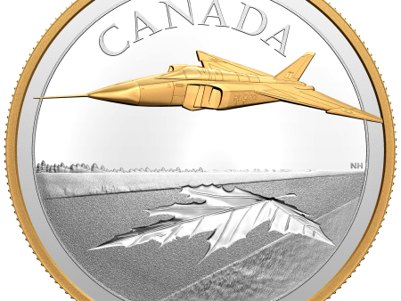 RDC 2021 Canada $50 The Avro Arrow Fine Silver Coin (No Tax) scratched capsule Online now