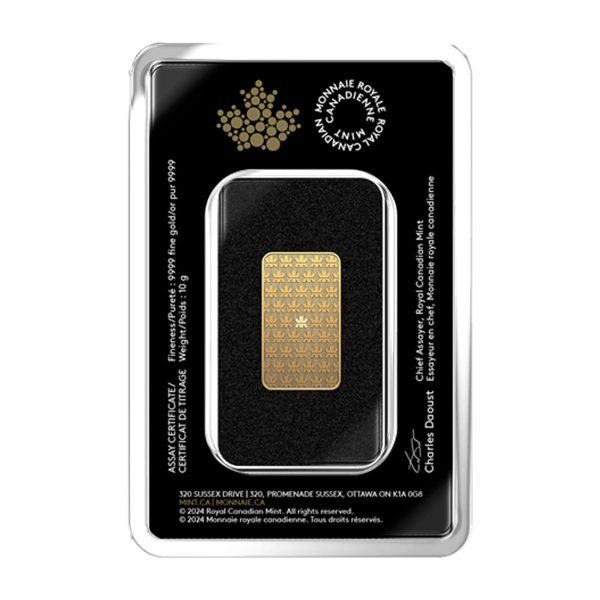 Royal Canadian Mint 10g .9999 Gold Bar in Original Package (No Tax) Online