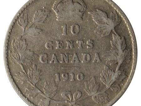 1910 Canada 10-cents G-VG (VG-6) Scratched, Cleaned, or Impaired For Cheap