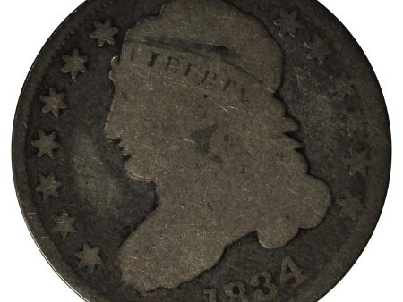 1834 Large 4 USA Dime Good (G-4) $ Cheap