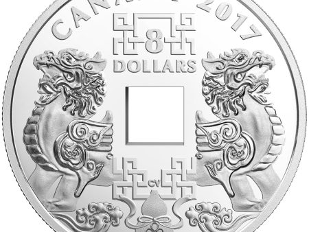 RDC 2017 Canada $8 Feng Shui Good Luck Charms Fine Silver (No Tax) impaired Cheap