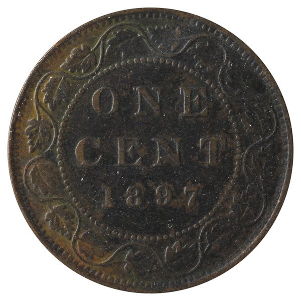 1897 Canada 1-Cent Very Fine (VF-20) Scratched, Cleaned or Impaired. Cheap