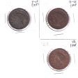 Lot of 3x 1851-1854 USA Cent, G-VG to F-VF (Impaired) 4Pcs. Cheap