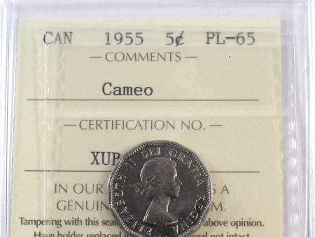 1955 Canada 5-cents ICCS Certified PL-65 Cameo Online Sale